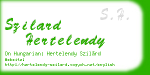 szilard hertelendy business card